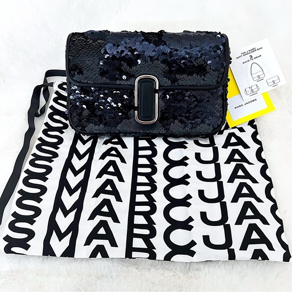 MARC JACOBS Black Sequin The Sequin J Bag - Picture 12 of 15
